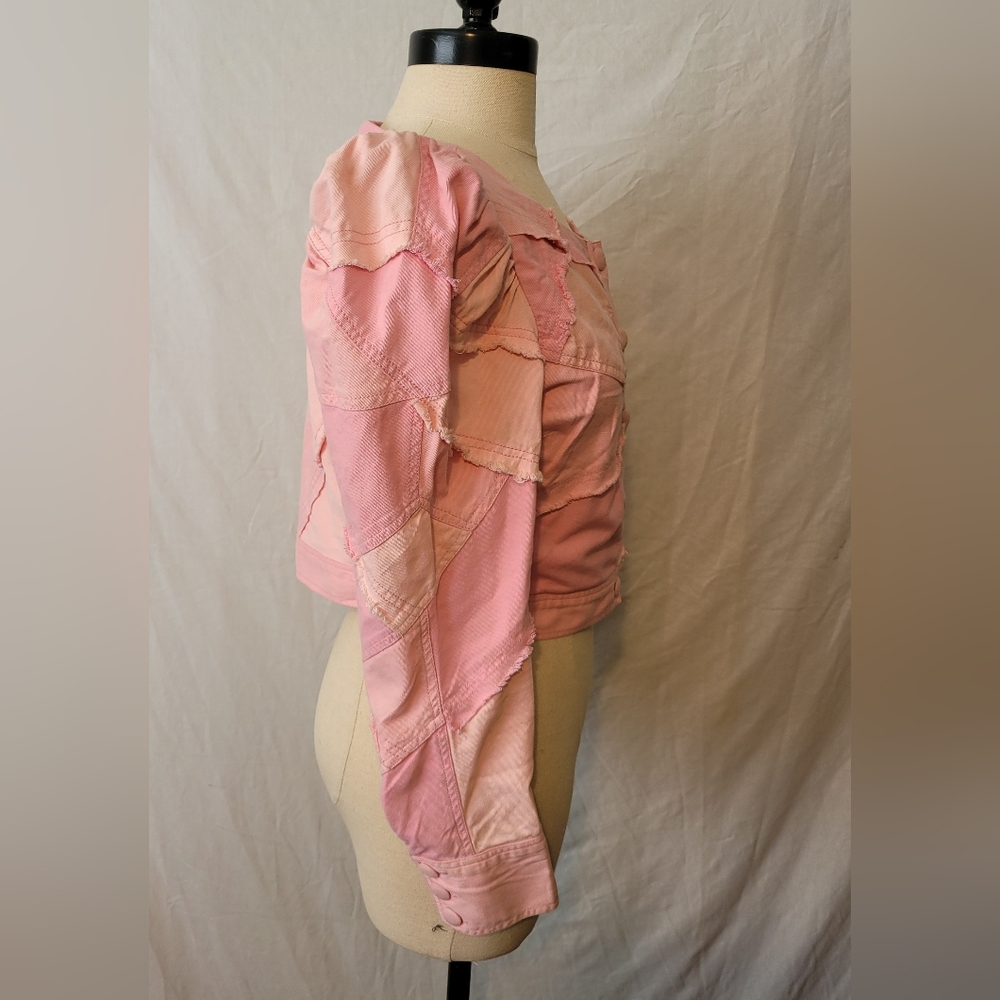 Loveshackfancy Eleora Patchwork Cropped Cotton Ja… - image 8